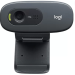 Webcam Logitech C270, HD 720p com Microfone Embutido e 3 MP para Chamadas e Gravações em Vídeo Widescreen